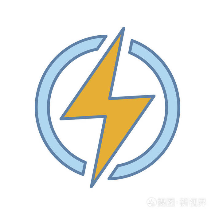 电力标志颜色图标